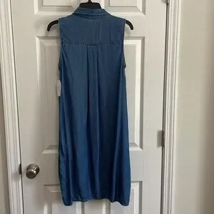 Time And Tru Women's Sleeveless Collar Dress Time And Tru Women's Sleeveless Collar Dress